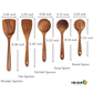 WOODGOURMENT 7 Piece Teak Cooking Utensil Set