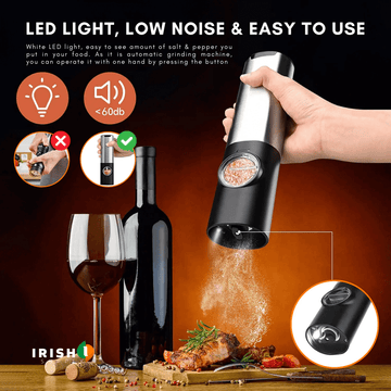 GRINDGENIUS Electric Salt and Pepper Grinder