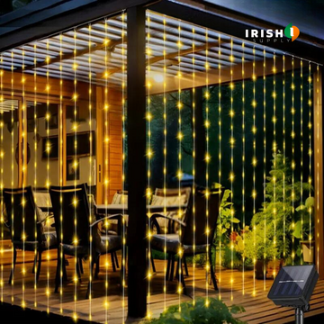 STARCURTAIN LED Solar Curtain String Lights