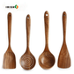 WOODGOURMENT 7 Piece Teak Cooking Utensil Set